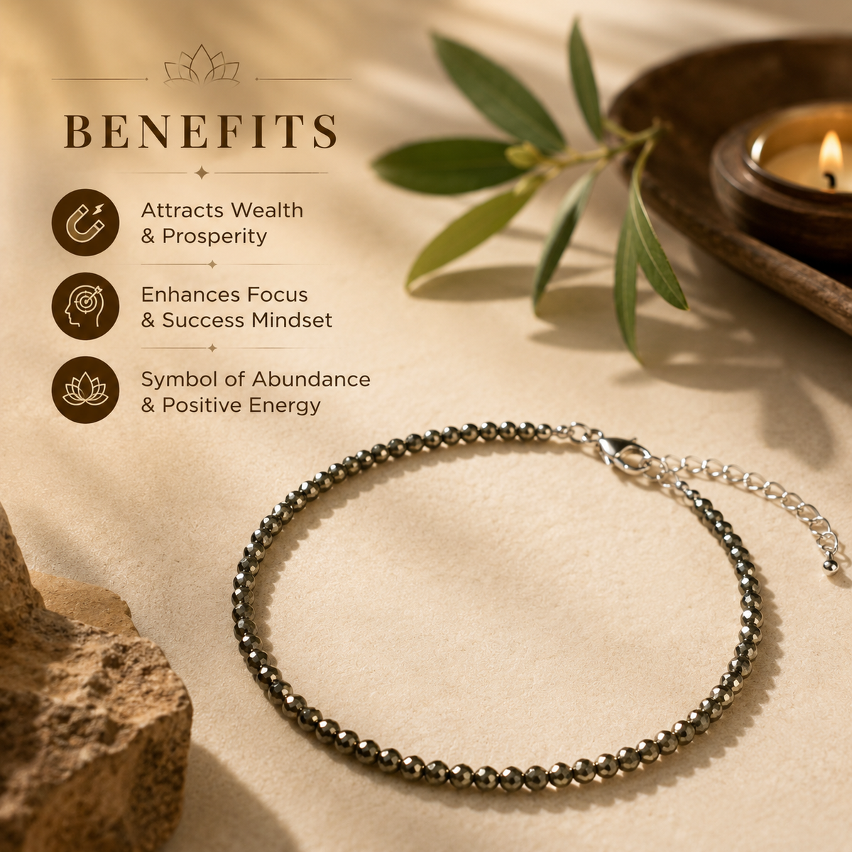 Pyrite Energy Anklet