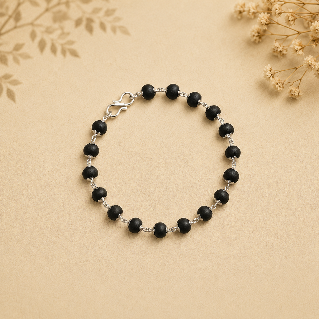 Silver Plated Karungali Bracelet