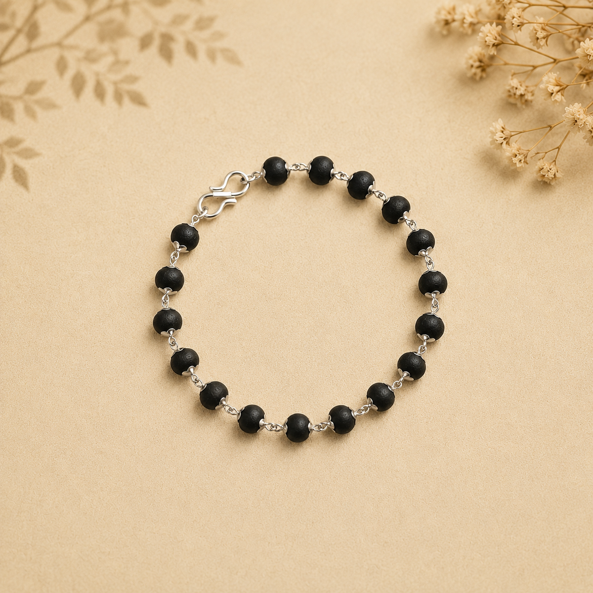 Silver Plated Karungali Bracelet