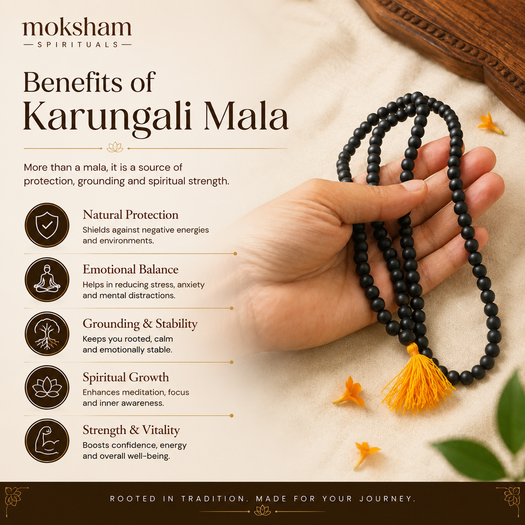 108+1 Divya Karungali Mala – 8mm